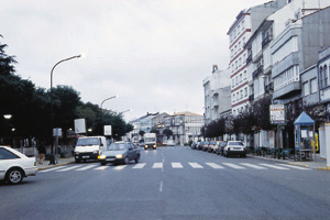 Paisaxe urbana de Melide.