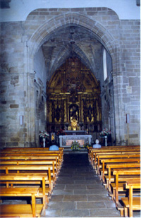 Interior da igrexa de Sancti Spiritus.