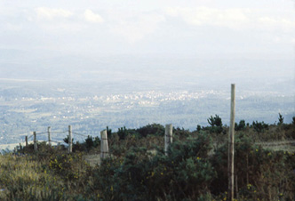 Vista de Melide desde o Bocelo